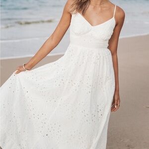 Petal & Pup White Eyelet Maxi Dress